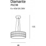 Lampa kryształowa Diamante - MaxLight | Glamour i elegancja