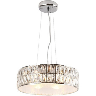 Lampa wisząca kryształowa glamour Diamante 46cm chrom MaxLight