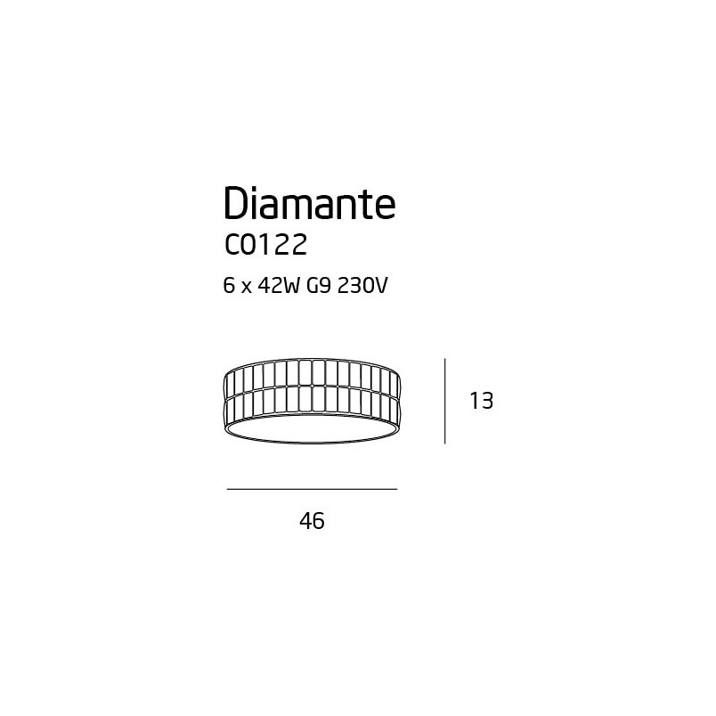 Plafon kryształowy Glamour Diamante | MaxLight - Luksus i styl