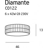 Plafon kryształowy Glamour Diamante | MaxLight - Luksus i styl