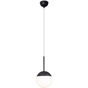 Lampa wisząca Dallas - czarna kula szklana | MaxLight
