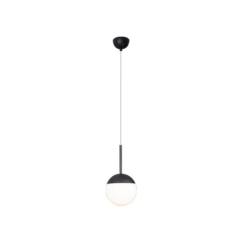 Lampa wisząca Dallas - czarna kula szklana | MaxLight