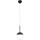 Lampa wisząca Dallas - czarna kula szklana | MaxLight