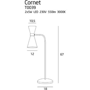 Lampa biurkowa Cornet LED | MaxLight - Design i funkcjonalność
