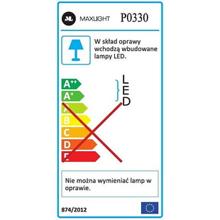 Lampa wisząca Cornet LED | Czarno-złota | MaxLight