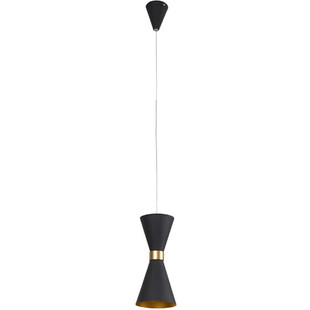 Lampa wisząca Cornet LED | Czarno-złota | MaxLight