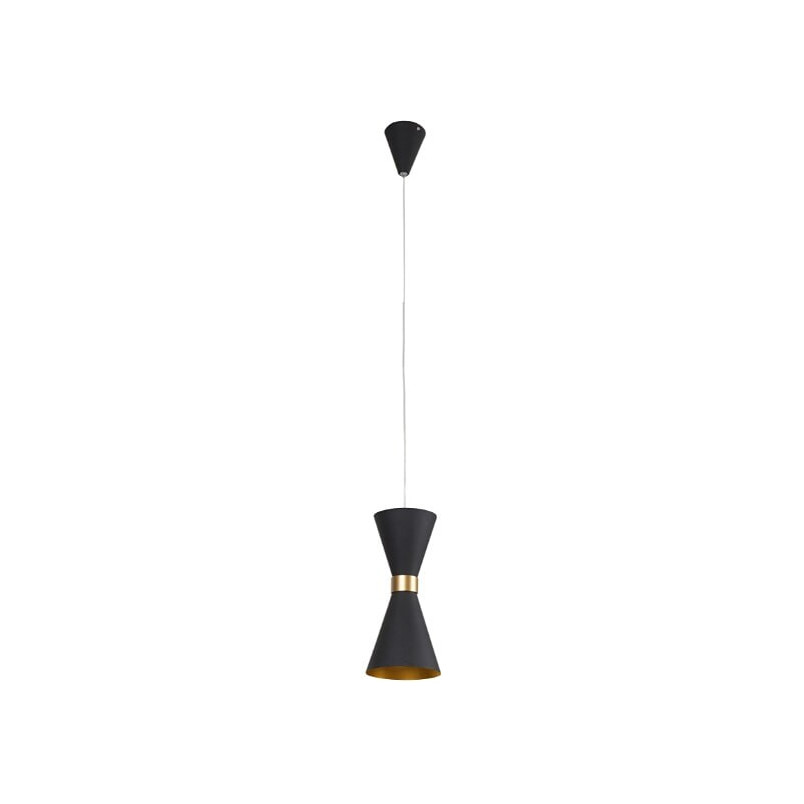 Lampa wisząca Cornet LED | Czarno-złota | MaxLight