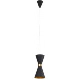 Lampa wisząca Cornet LED | Czarno-złota | MaxLight