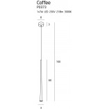 Lampa wisząca LED Coffee Long czarna MaxLight | Minimalizm