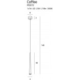 Lampa wisząca LED Coffee Mini MaxLight | Minimalistyczny design