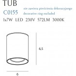 Lampa spot LED Tub Round biała MaxLight - Nowoczesny design