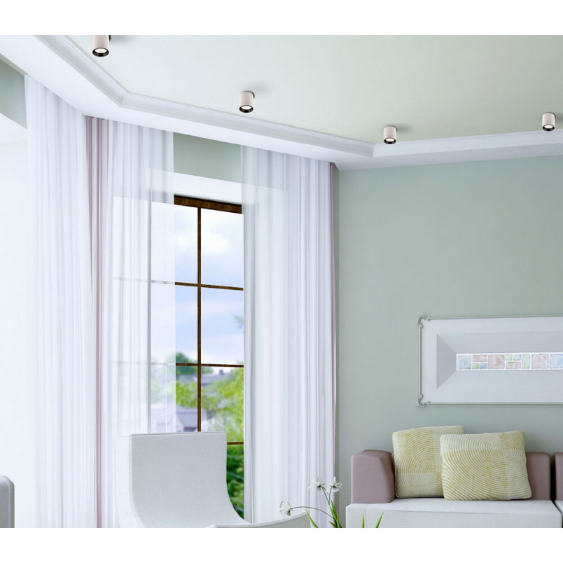 Lampa spot LED Tub Round biała MaxLight - Nowoczesny design