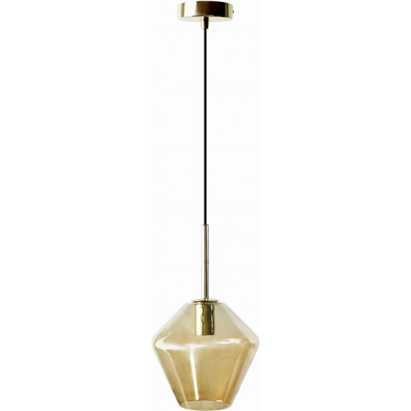 Elegancka Lampa wisząca szklana retro Bohemia 23 bursztynowa Auhilon do salonu, sypialni i kuchni