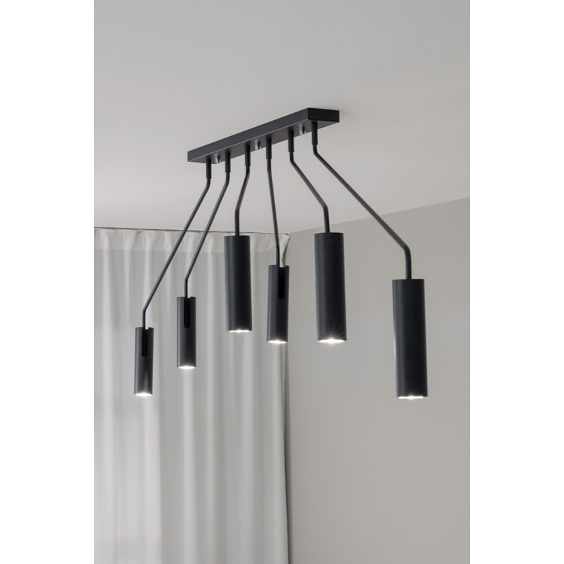 Lampa Sufitowa 6-punktowa Ramus Czarna | Markslojd