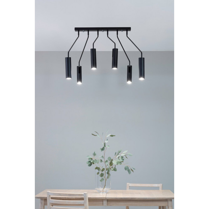 Lampa Sufitowa 6-punktowa Ramus Czarna | Markslojd