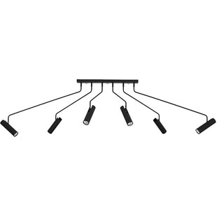 Lampa sufitowa 6 punktowa na wysięgnikach Ramus 192cm czarna Markslojd