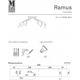 Lampa Sufitowa 6-punktowa Ramus Czarna | Markslojd
