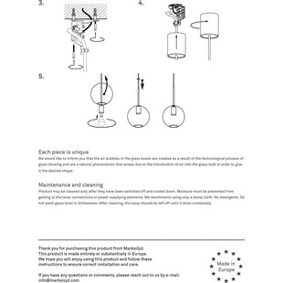 Lampa wisząca szklana kula Patera 25cm | Markslojd - Kup Teraz!