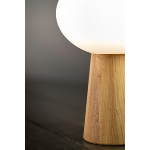 Lampa stołowa Pater | Szklana kula, dąb/biały | Markslojd