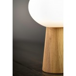 Lampa stołowa Pater | Szklana kula, dąb/biały | Markslojd