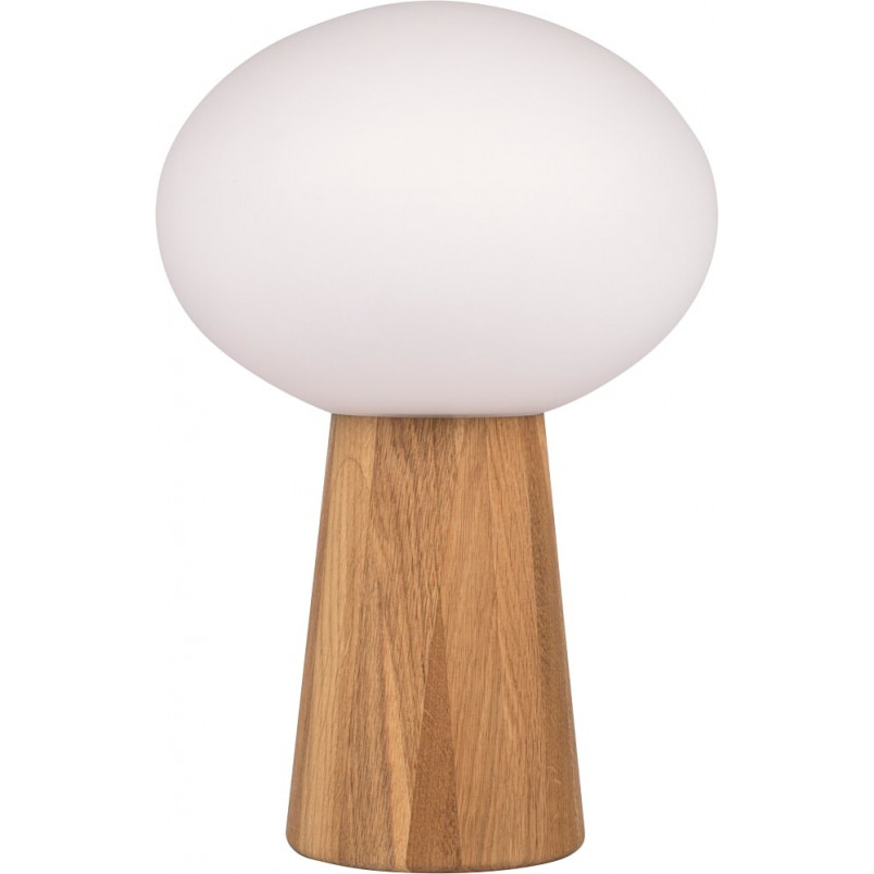 Lampa stołowa Pater | Szklana kula, dąb/biały | Markslojd