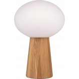 Lampa stołowa Pater | Szklana kula, dąb/biały | Markslojd