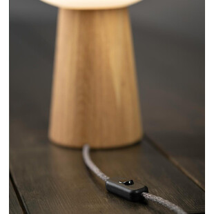 Lampa stołowa Pater | Szklana kula, dąb/biały | Markslojd