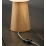 Lampa stołowa Pater | Szklana kula, dąb/biały | Markslojd