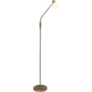 Lampa podłogowa szklany klosz Philo Led Szczotkowany Mosiądz/Biała marki Brilliant