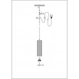 Lampa wisząca tuba Costilla szara Markslojd | Elegancki design
