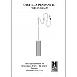 Lampa wisząca tuba Costilla szara Markslojd | Elegancki design