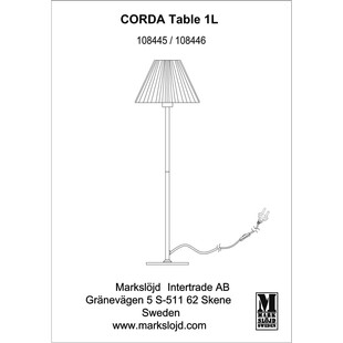 Lampa stołowa boho Corda czarna Markslojd | Elegancki design
