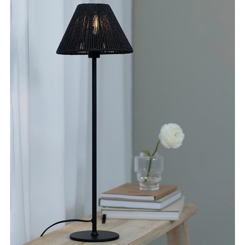 Lampa stołowa boho Corda czarna Markslojd | Elegancki design