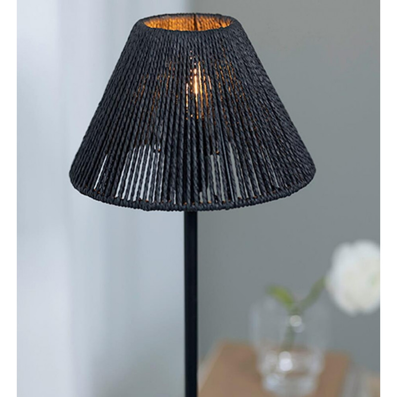 Lampa stołowa boho Corda czarna Markslojd | Elegancki design