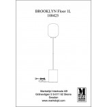 Lampa podłogowa Brooklyn Markslojd - Szkło dymione, czarny
