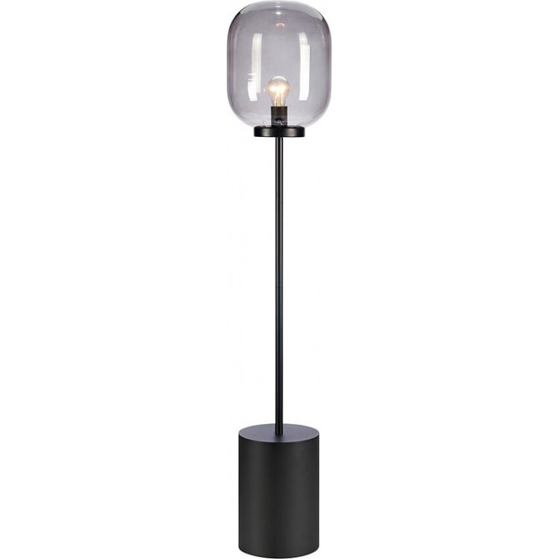 Lampa podłogowa Brooklyn Markslojd - Szkło dymione, czarny