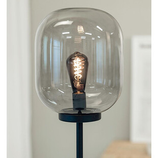 Lampa podłogowa Brooklyn Markslojd - Szkło dymione, czarny