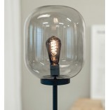 Lampa podłogowa Brooklyn Markslojd - Szkło dymione, czarny