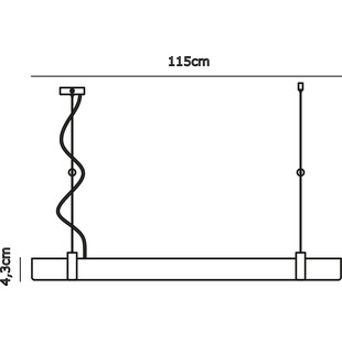 Lampa LED Nordlux Lilt | Nowoczesna lampa wisząca 115cm