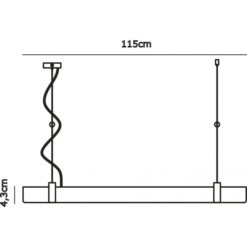 Lampa LED Nordlux Lilt | Nowoczesna lampa wisząca 115cm