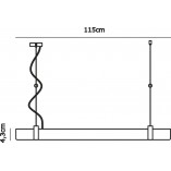 Lampa LED Nordlux Lilt | Nowoczesna lampa wisząca 115cm