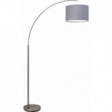 Lampa podłogowa Clarie - szara, łukowa | Brilliant