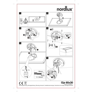Plafon LED Nordlux Harlow | Biały, Ściemnialny | Sklep z Lampami