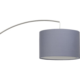 Lampa podłogowa Clarie - szara, łukowa | Brilliant