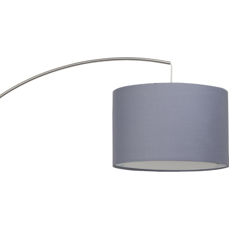 Lampa podłogowa Clarie - szara, łukowa | Brilliant