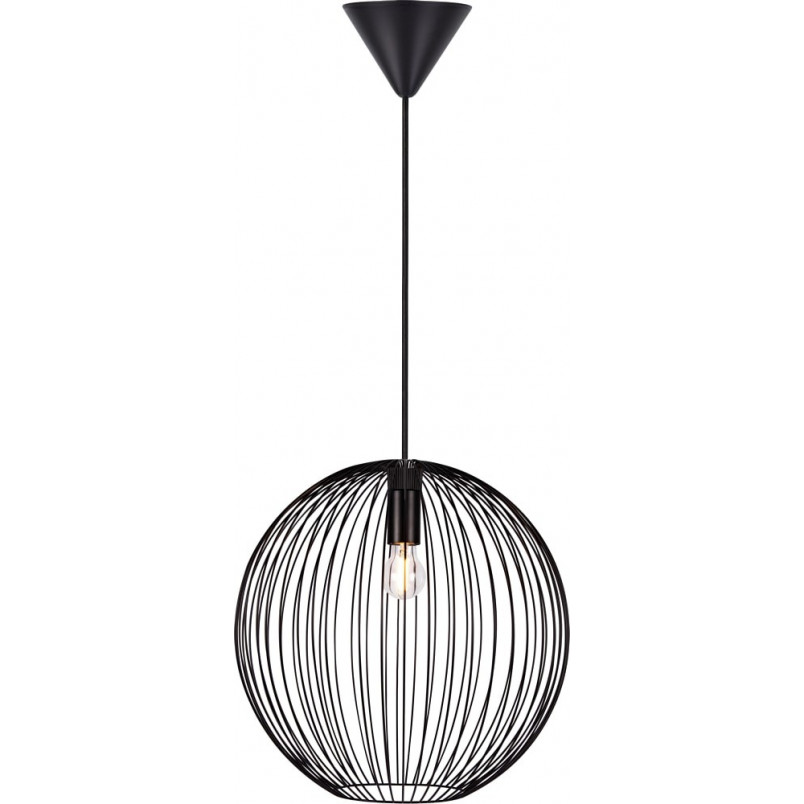 Lampa wisząca Beroni czarna - Loftowa klatka metalowa | Nordlux