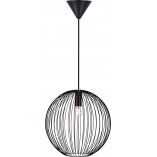 Lampa wisząca Beroni czarna - Loftowa klatka metalowa | Nordlux