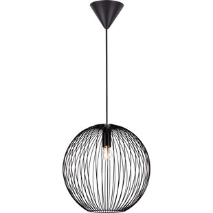 Lampa wisząca Beroni czarna - Loftowa klatka metalowa | Nordlux