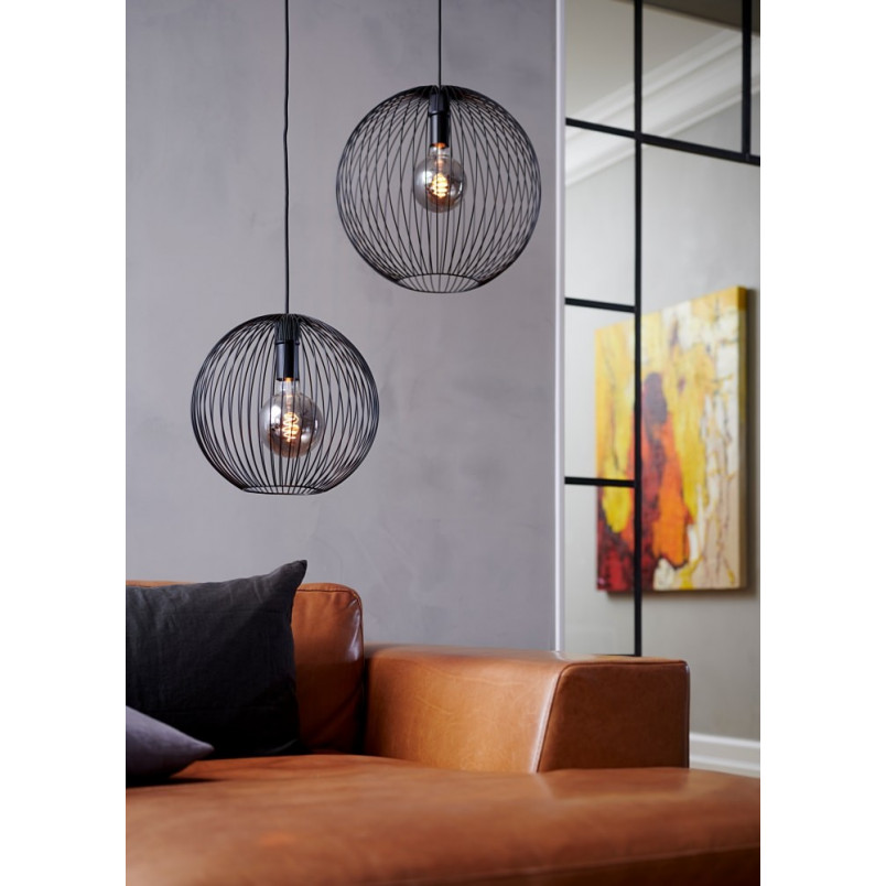 Lampa wisząca Beroni czarna - Nordlux | Loftowa kula 45cm