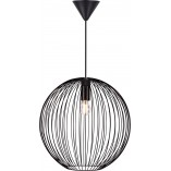 Lampa wisząca Beroni czarna - Nordlux | Loftowa kula 45cm